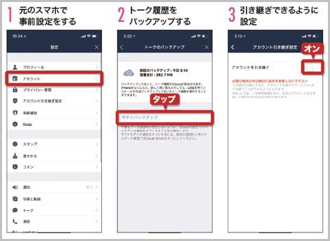 LINEでiPhoneの機種変更をする時の事前準備